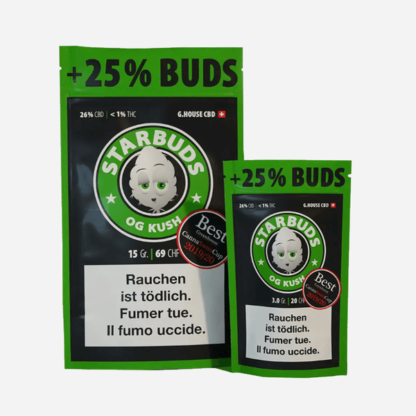 STARBUDS - OG KUSH CBD 26% - THC 0,9% - GREEN WOLF